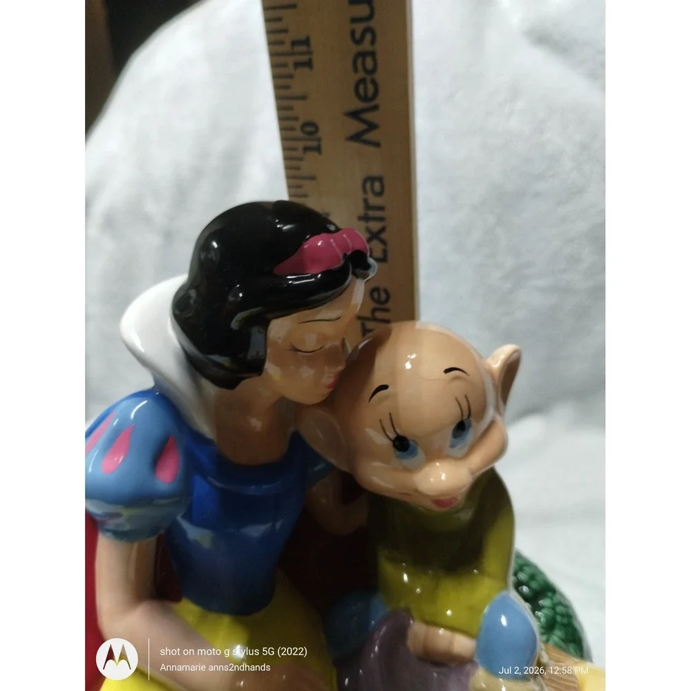 Disney Snow White and Dopey Treasure Craft Ceramic Cookie Jar Hand Painted